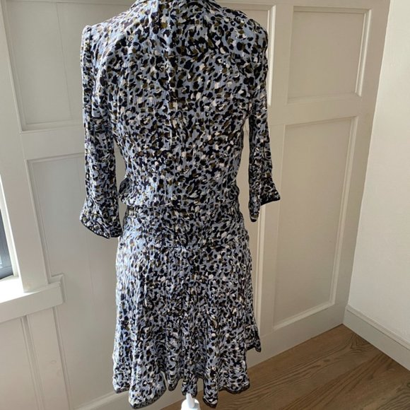 Zadig & Voltaire Raspail Leo Dress Blue Size S - Picture 5 of 12